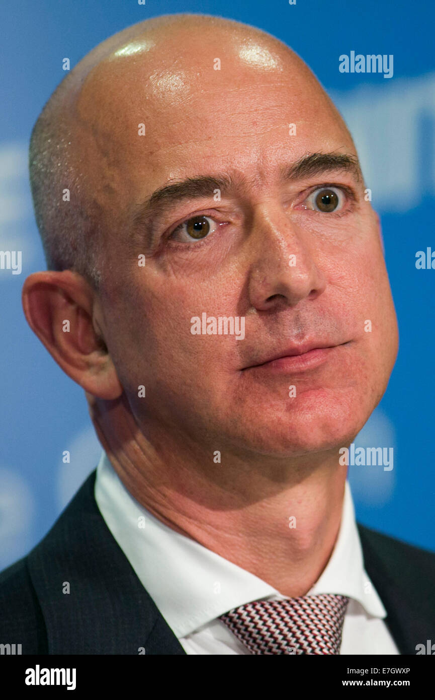 Jeff Bezos, founder of and Blue Origin participates in a