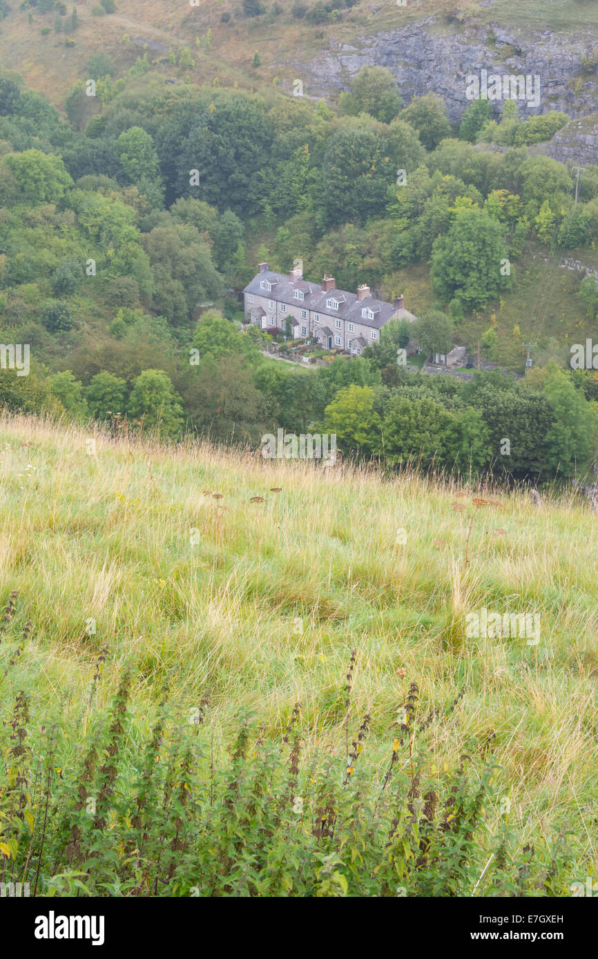 remote farmhouses in the peak district, derbyshire, United kingdom Stock Photo