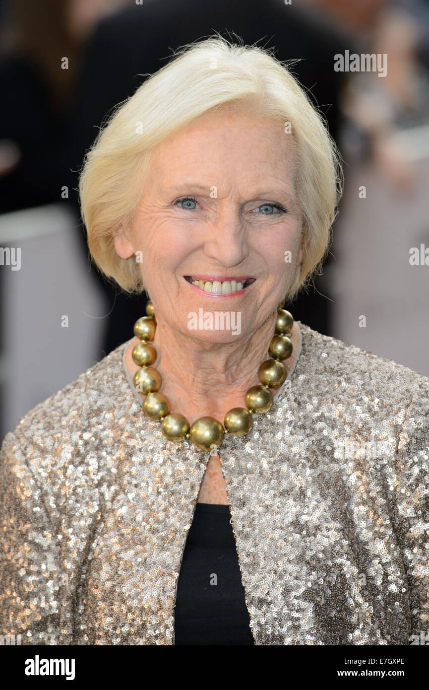 Mary Berry arrives for the Downton Abbey Charity Screening. Stock Photo