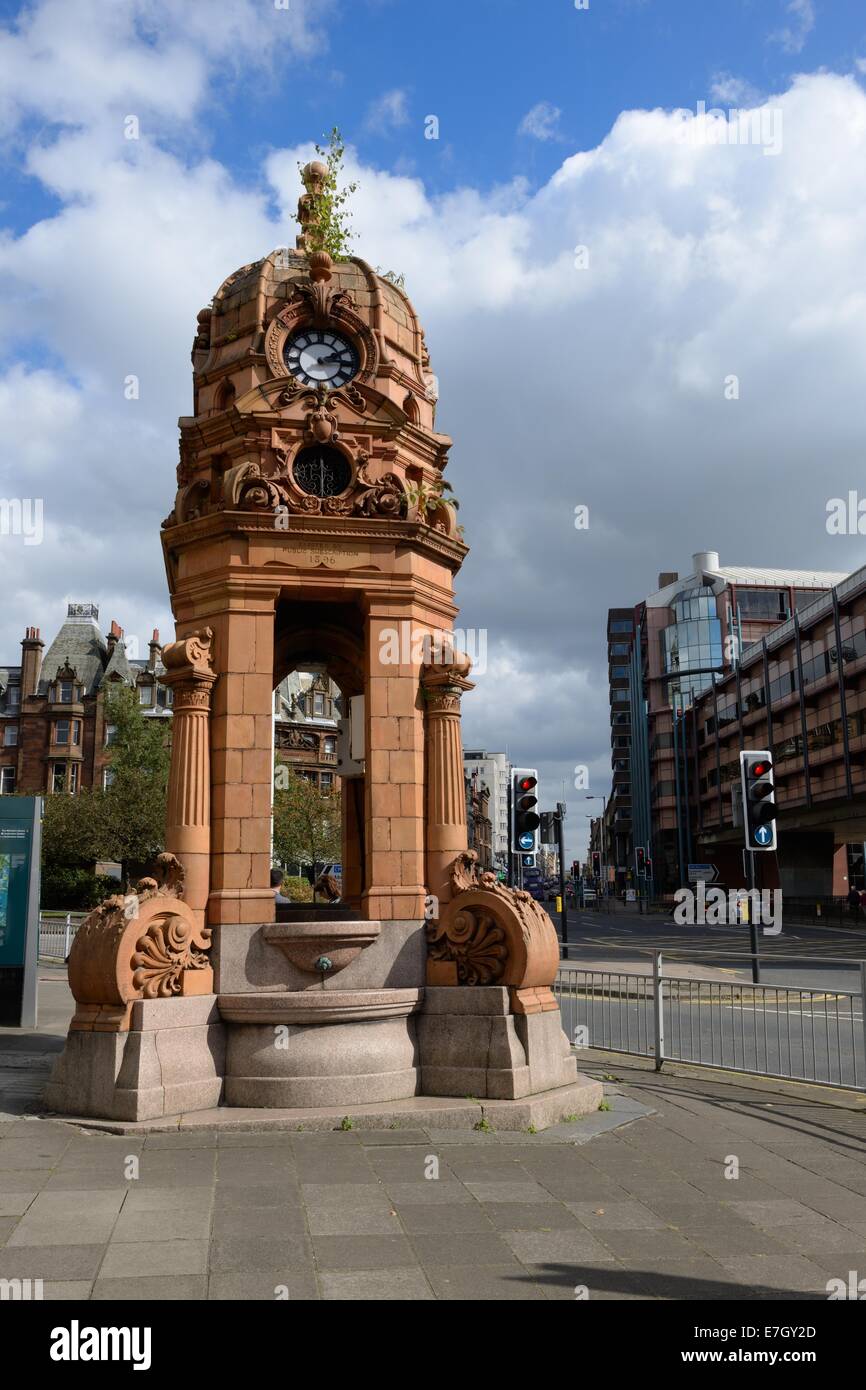 The Cameron Memorial Fountain at Charing Cross, Glasgow, Scotland Stock