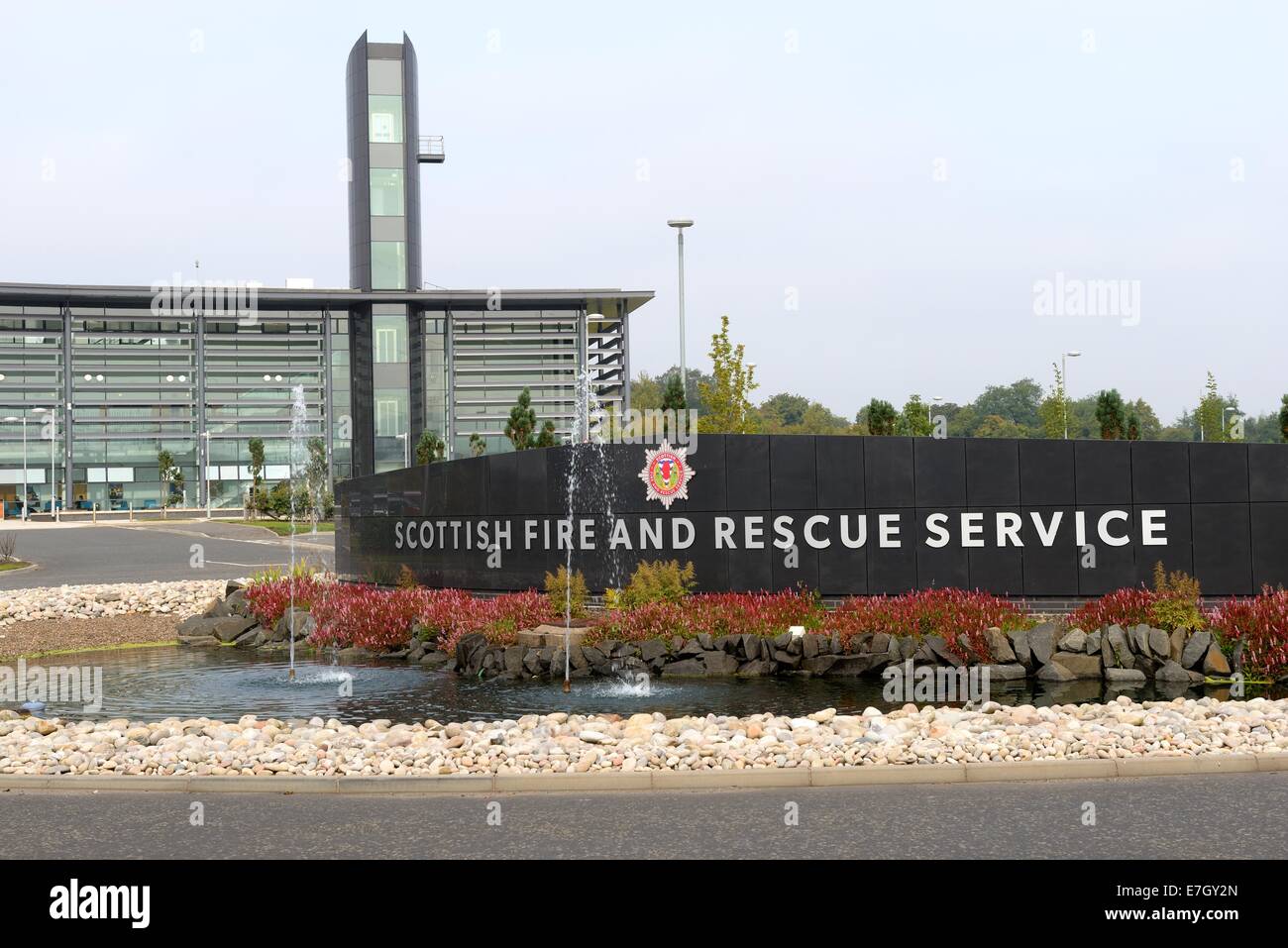 Scottish fire and rescue training centre and headquarters in Cambuslang, Glasgow, Scotland Stock Photo