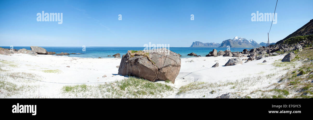 Panorama from the port area in svolvaer on the Lofoten Stock Photo