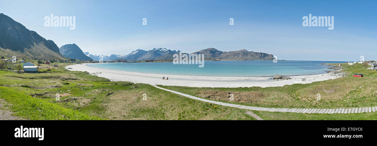 Panorama from the port area in svolvaer on the Lofoten Stock Photo