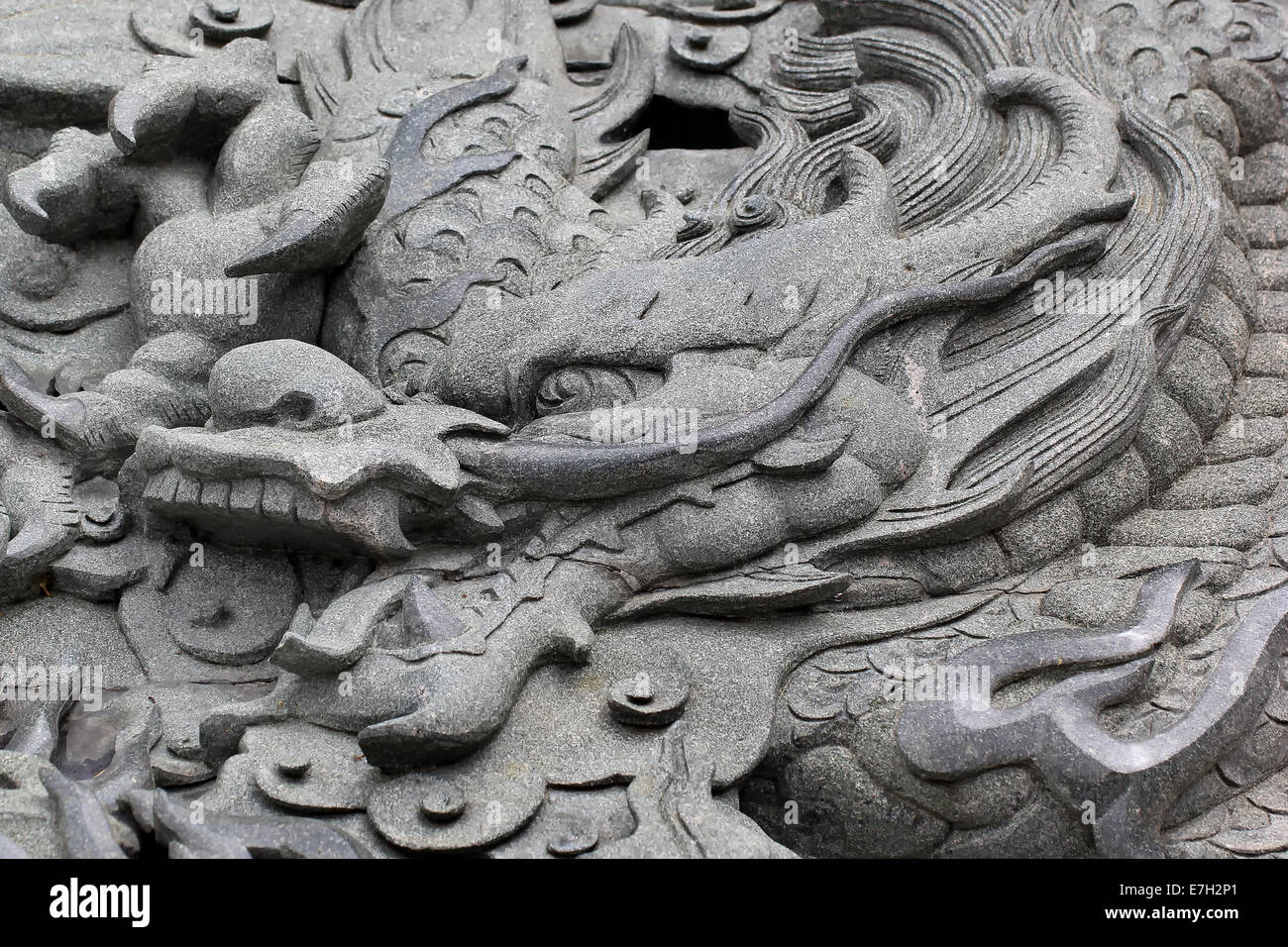 beautiful stone chinese dragon statue Stock Photo - Alamy