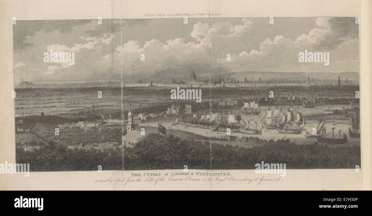 Phillips(1804) p008 - Cities of London and Westminster (view from Greenwich) Stock Photo