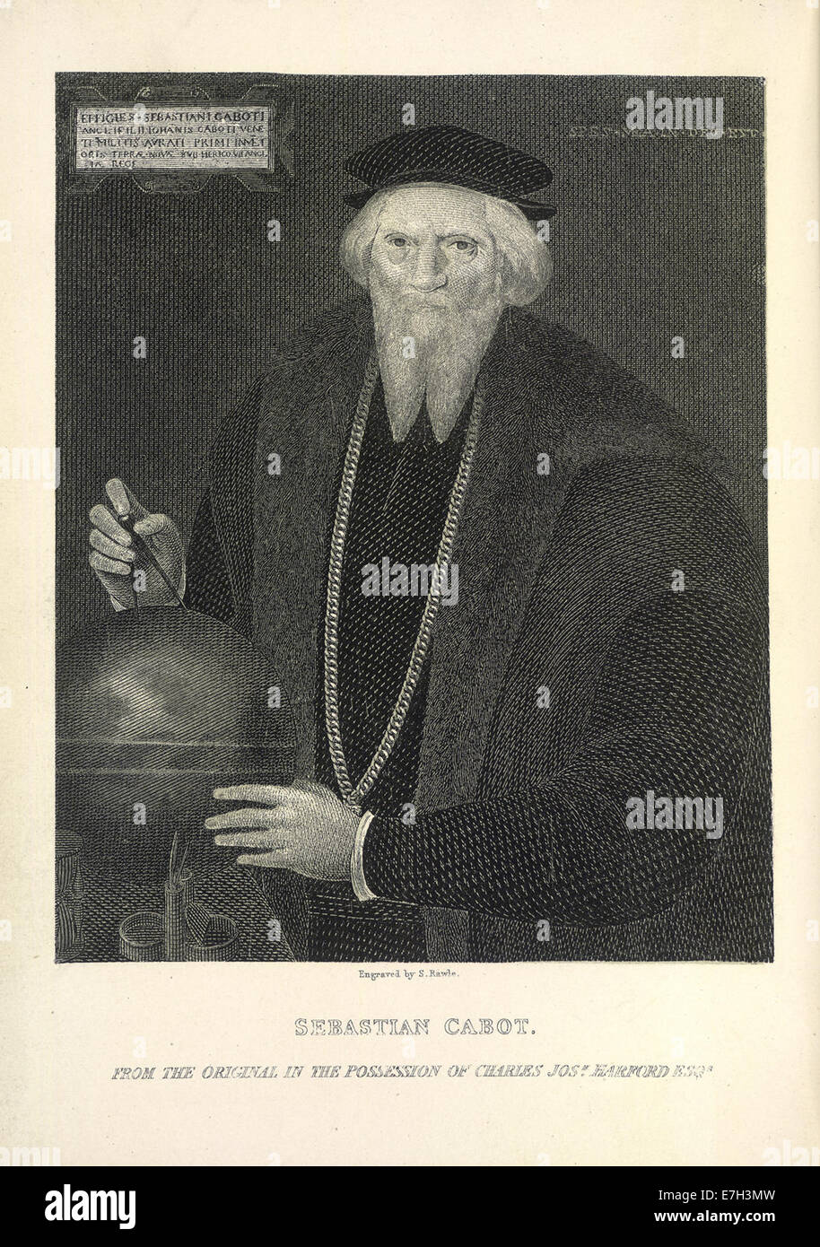 Sebastian Cabot - Nicholls, Sebastian Cabot (1869), frontispiece - BL Stock Photo