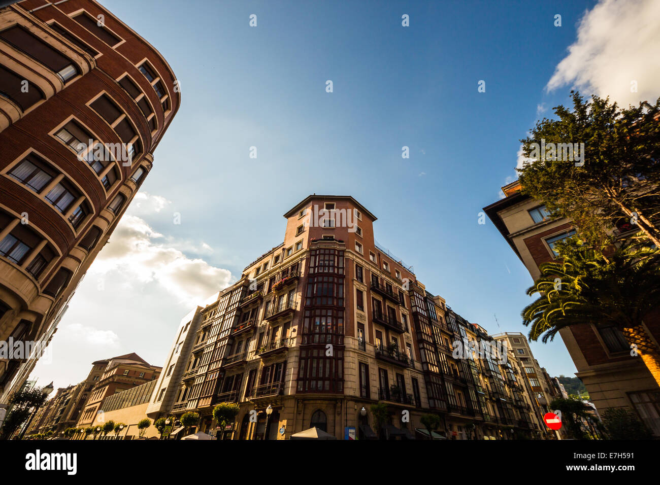 old facade of a palace in Bilbao, Spain Stock Photo - Alamy