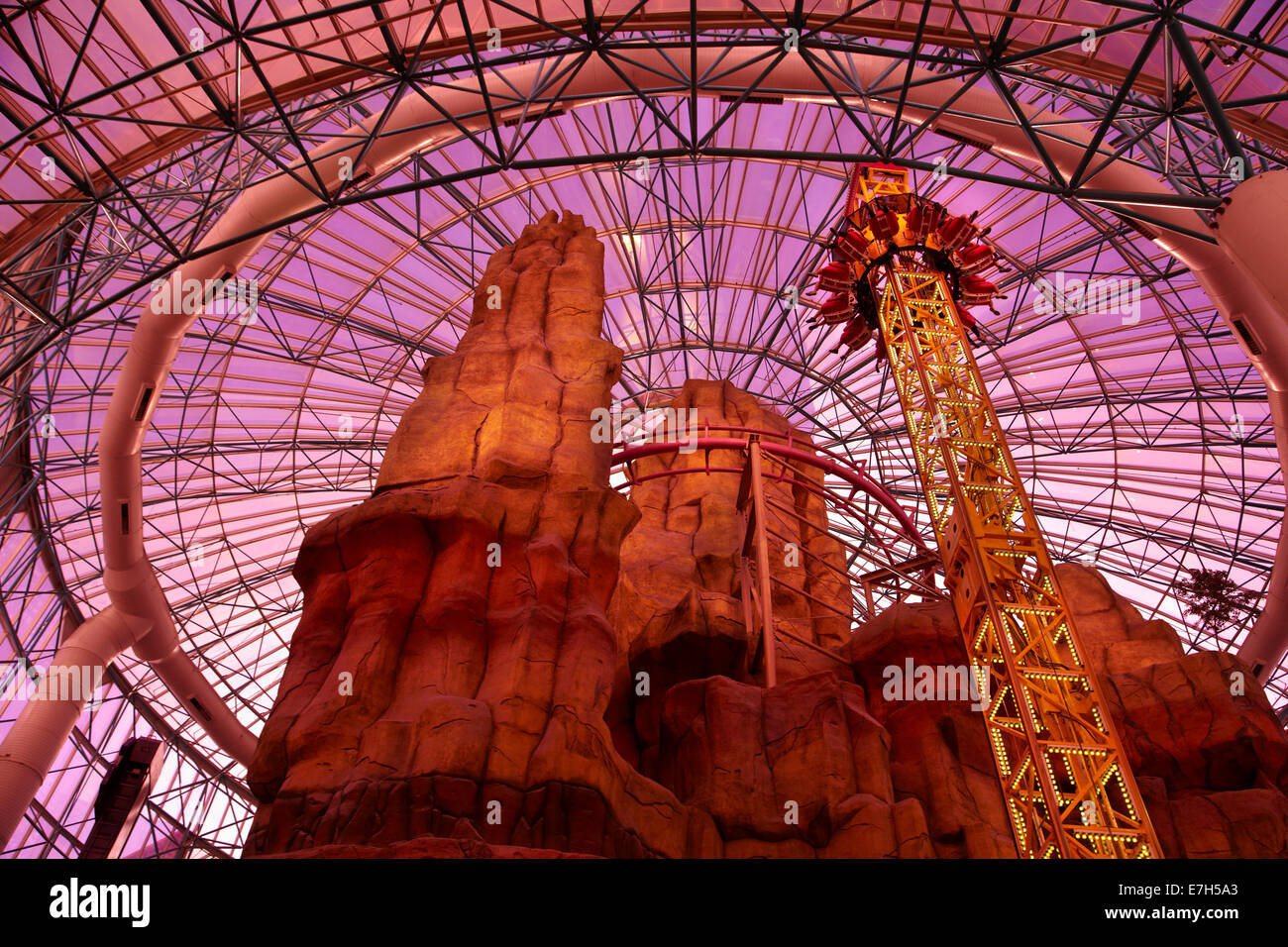 Inside the Adventuredome, Circus Circus Hotel and Casino, Las Vegas, Nevada, USA Stock Photo