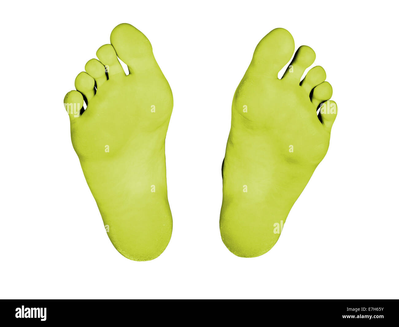 Feet isolated on a white background, yellow feet Stock Photo Alamy
