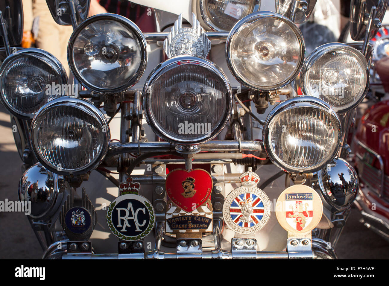 Scooter head lights Stock Photo Alamy