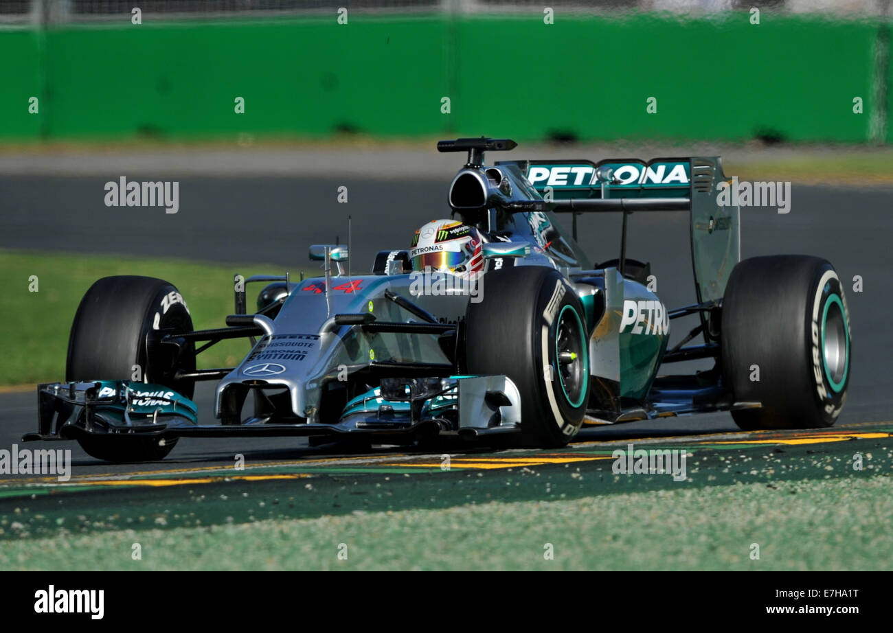 The new generation turbo charged hybrid Formula One Cars race for the