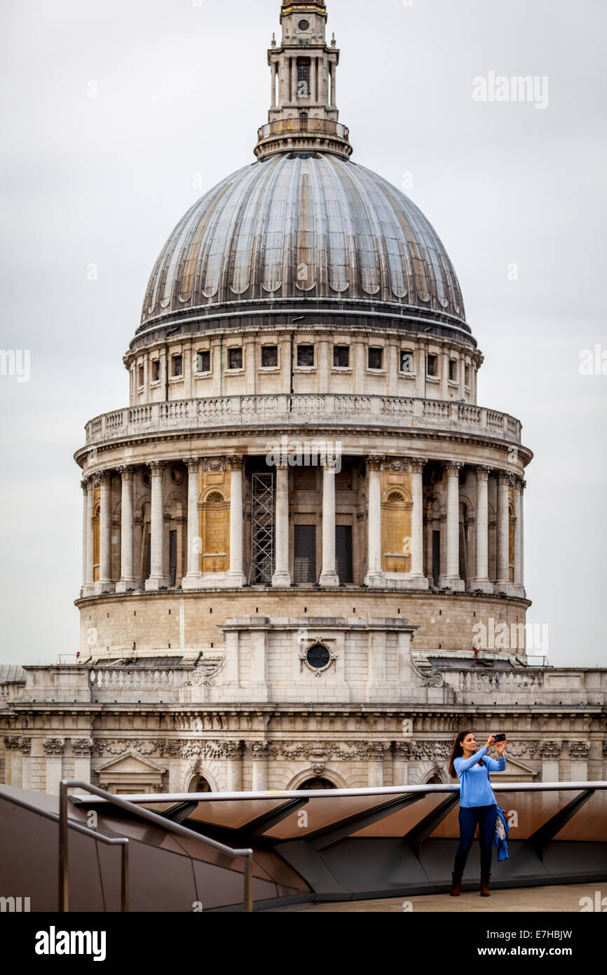 St Paul's Cathedral from One New Change, London, England Stock Photo
