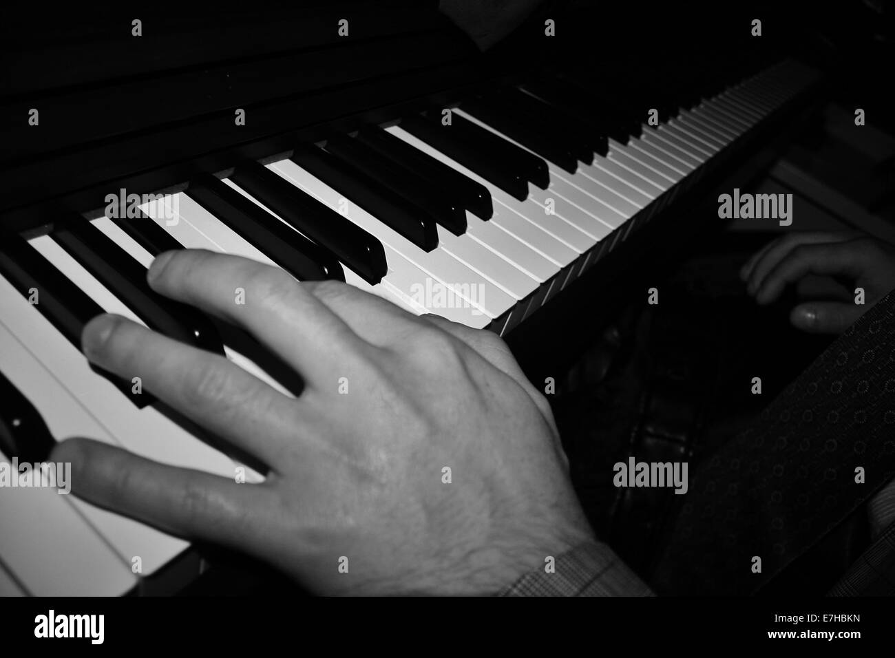 Playing piano Stock Photo