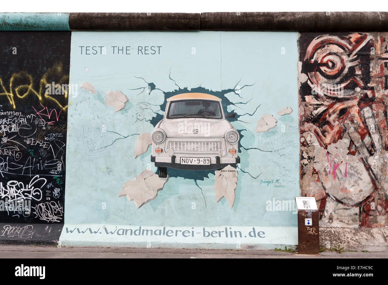The East Side Gallery, Berlin 2014 Stock Photo