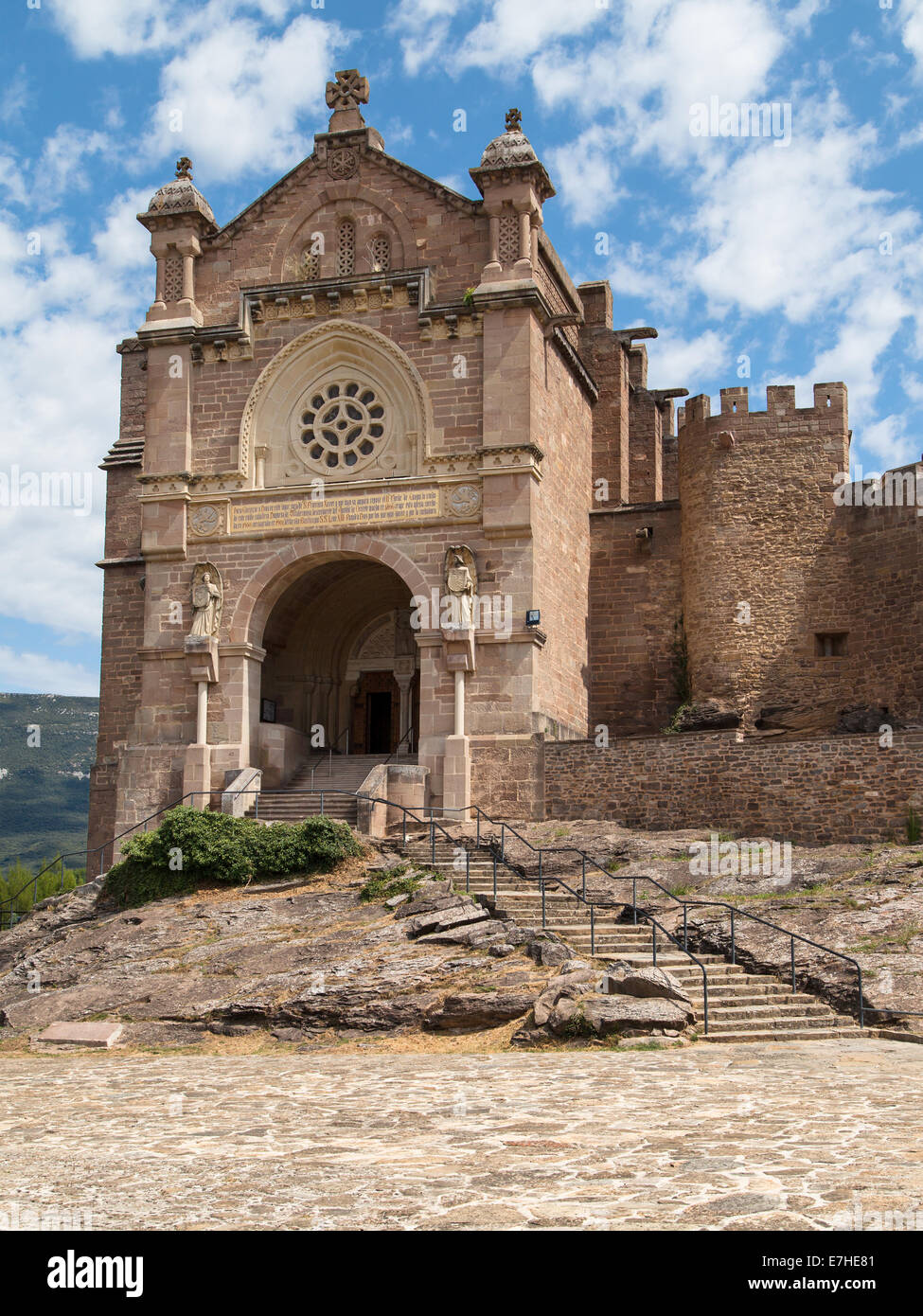 Basilica of Xavier in Navarre, Spain. Stock Photo