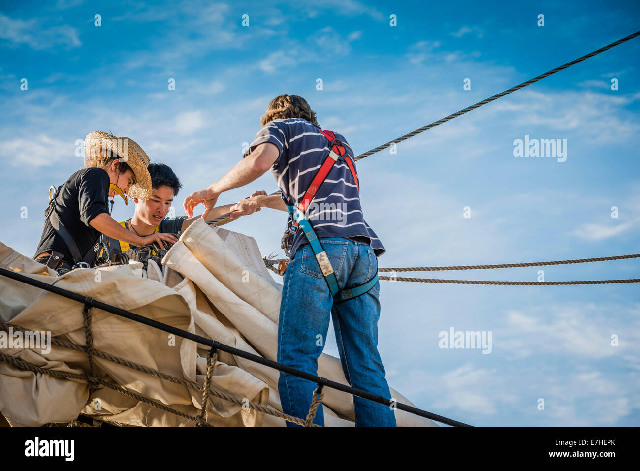 Old Ship Ropes Rigging On High Resolution Stock Photography and Images