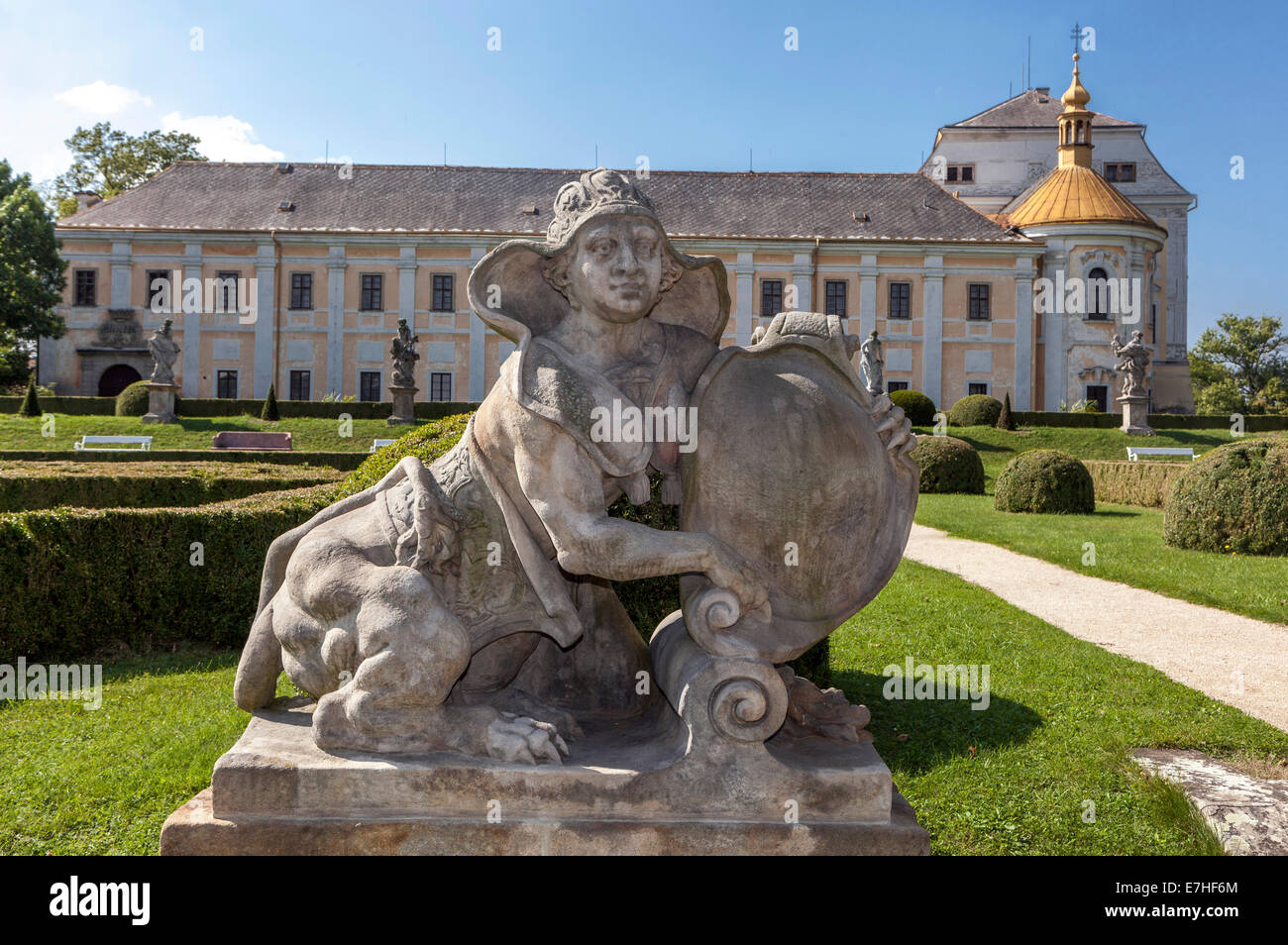 Baroque castle, Lysa Nad Labem, Czech Republic Stock Photo