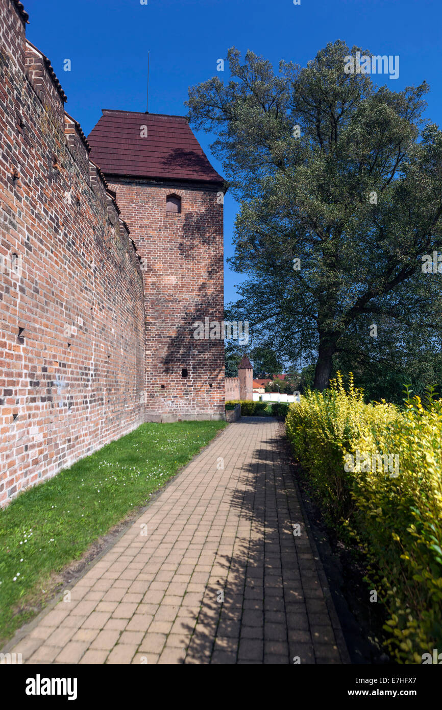 The medieval city walls, Nymburk, Czech Republic Stock Photo