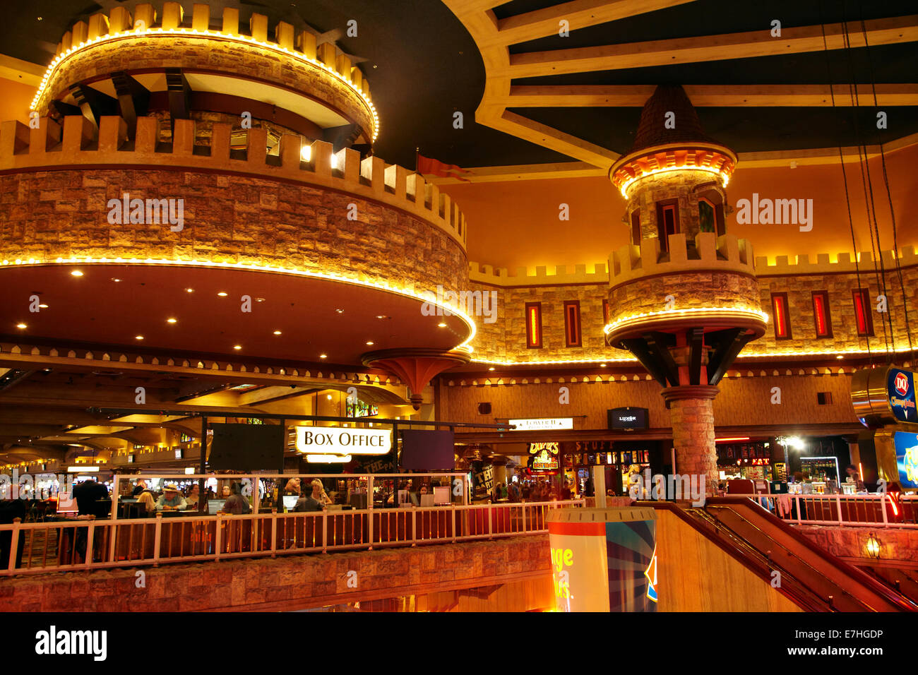 Lobby of Excalibur Hotel and Casino, Las Vegas, Nevada, USA Stock Photo