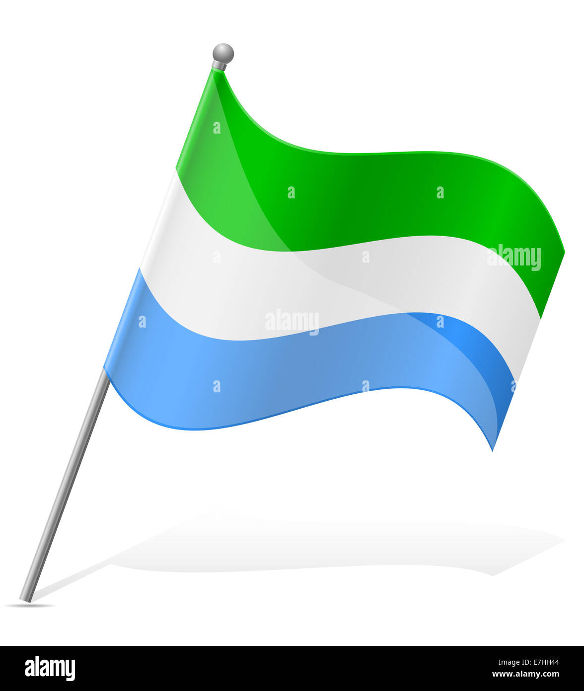 flag of Sierra Leone illustration isolated on white background Stock ...