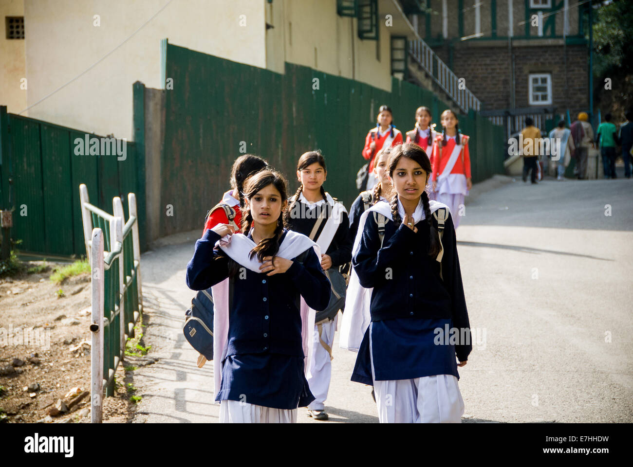 school girls in school uniform in Shimla, capital of Himachal Pradesh India  Stock Photo - Alamy
