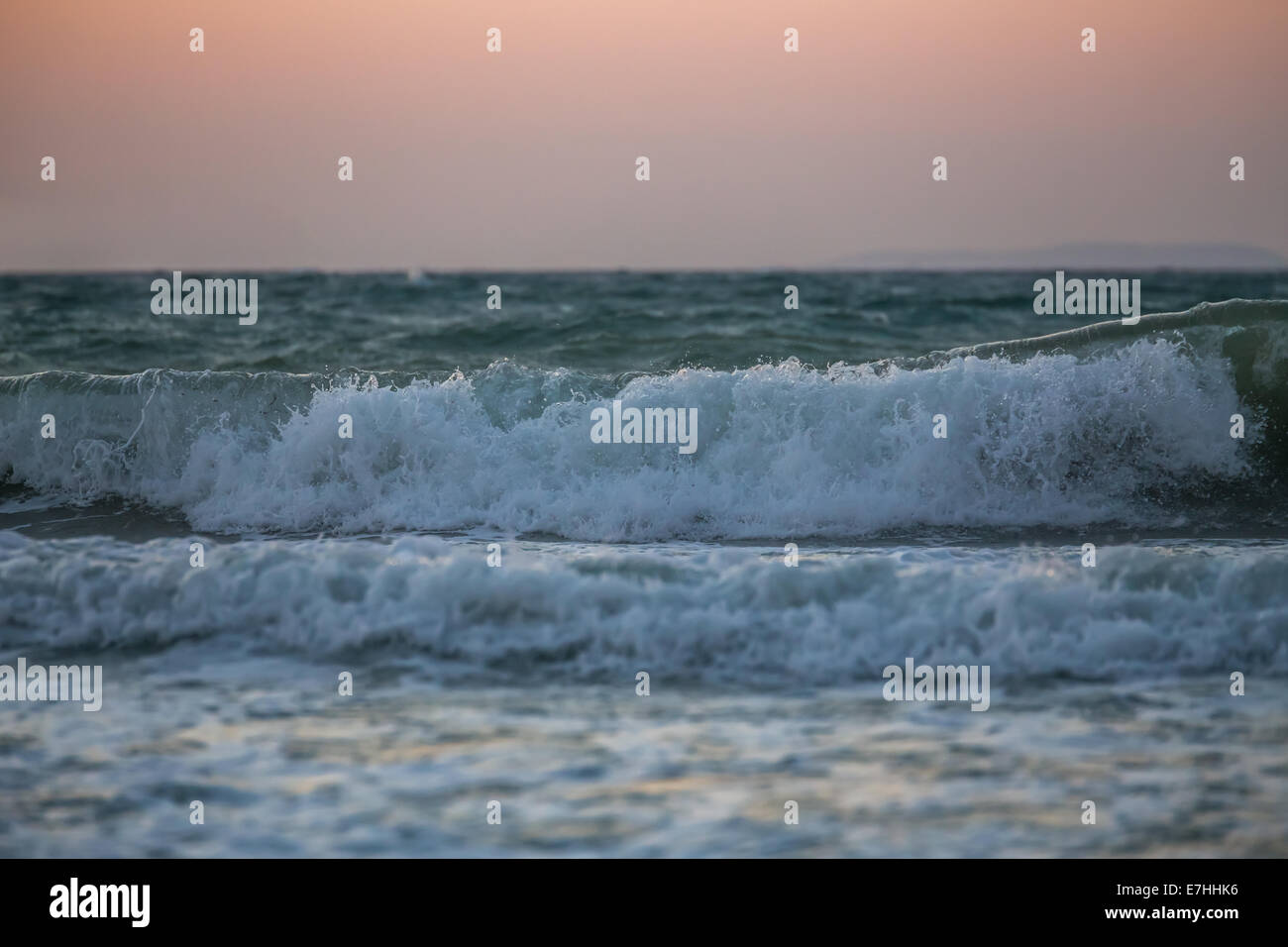 Closeup sunset sea waves hi-res stock photography and images - Alamy