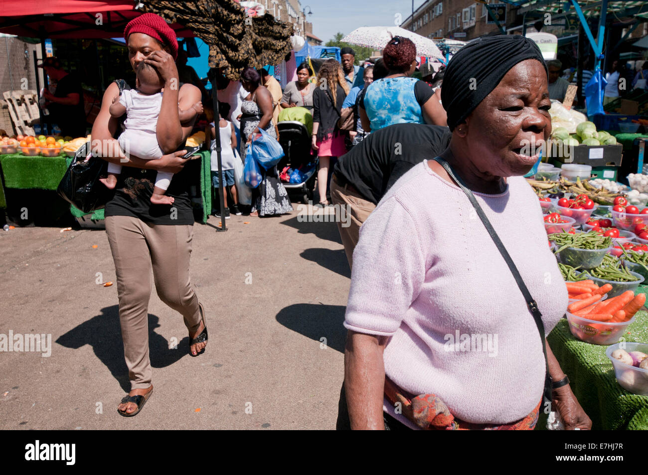 East Lane market stalls in South London Stock Photo - Alamy