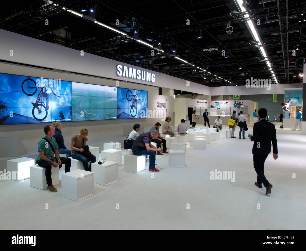 The Samsung hall at Photokina 2014 trade show. Cologne, NRW, Germany Stock Photo