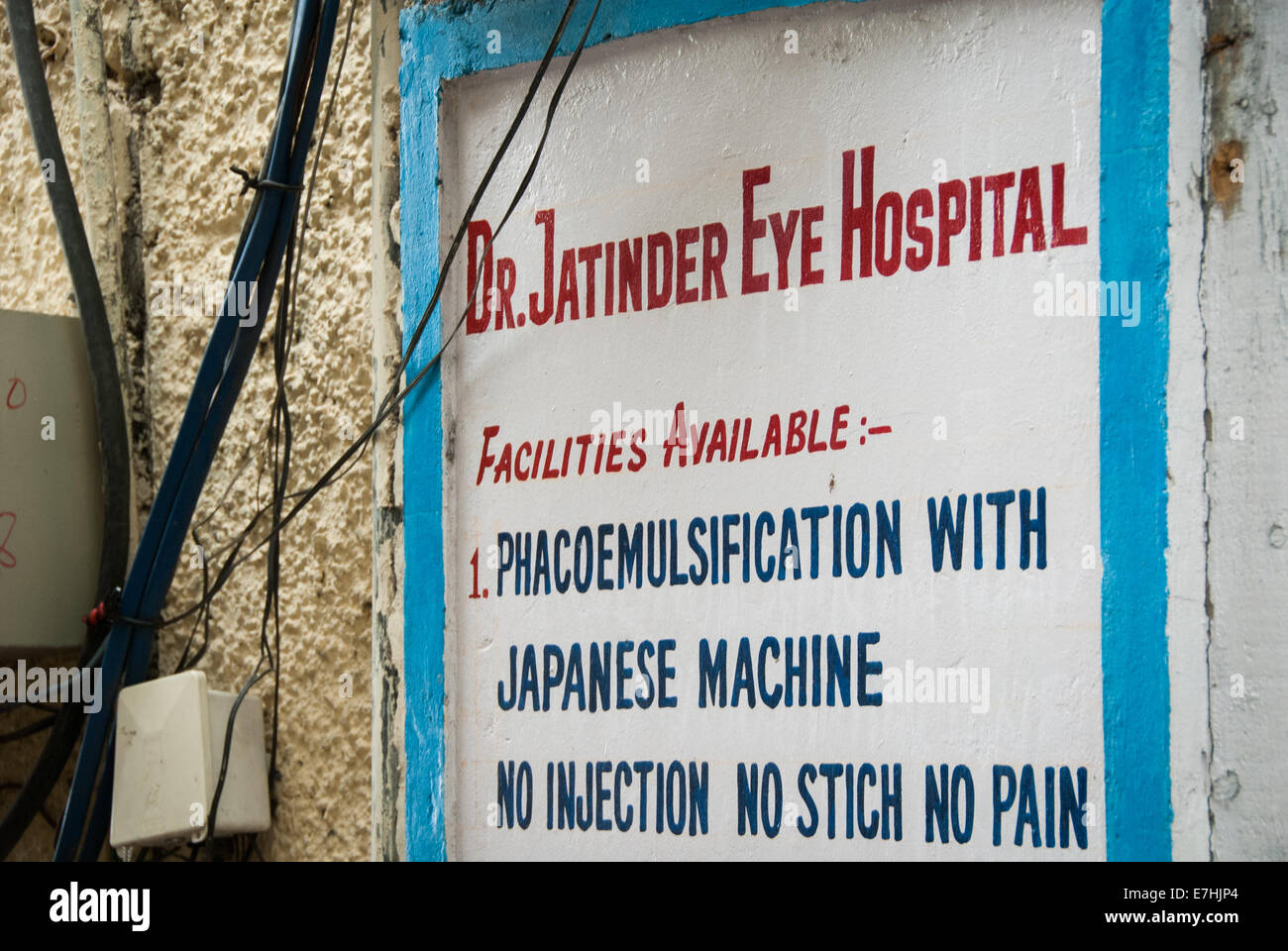 Dr Jatinda Eye Hospital shimla eye operations Stock Photo