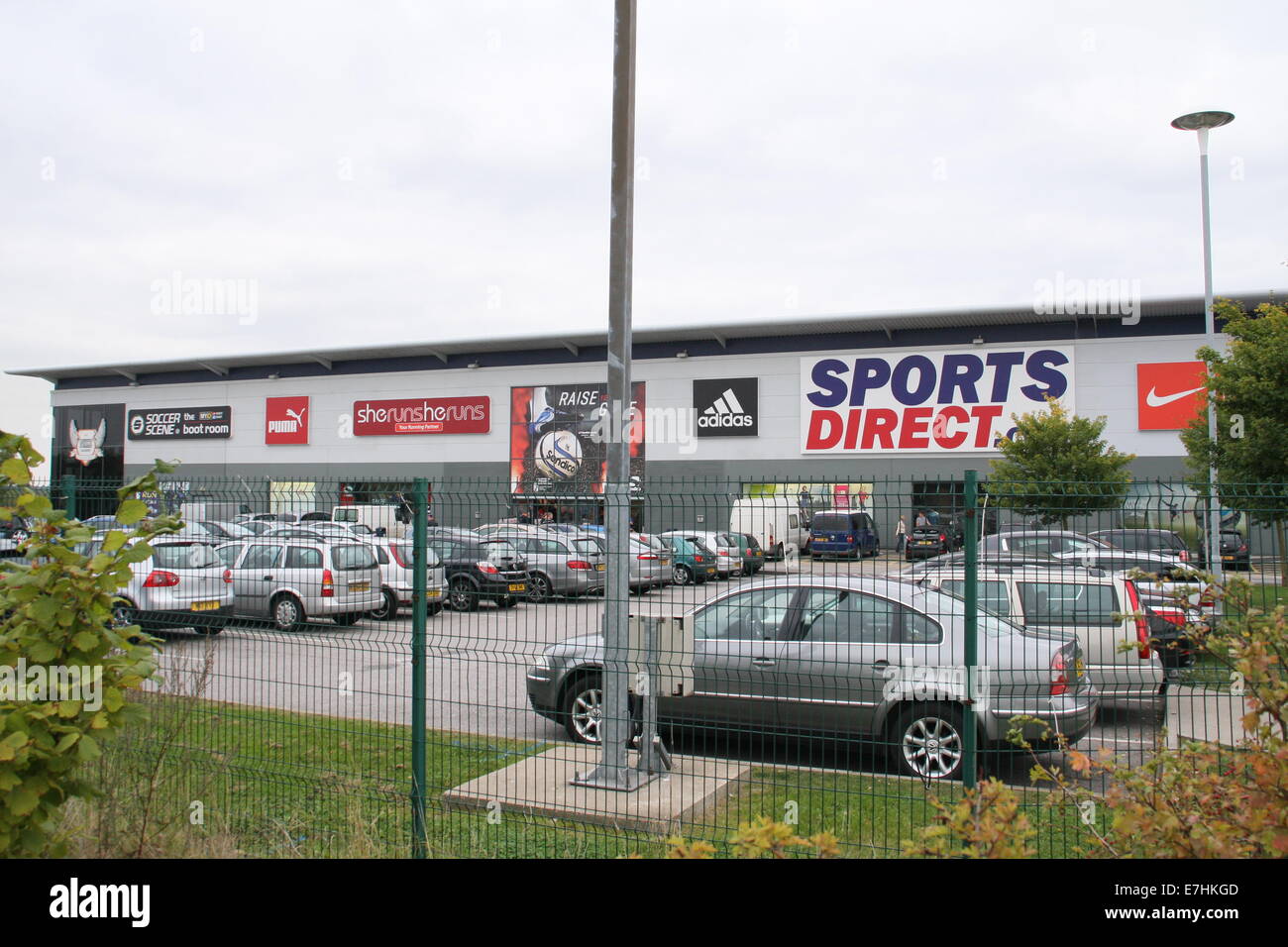 Sports Direct warehouse, store and distribution centre at Shirebrook near Mansfield, England, UK Stock Photo