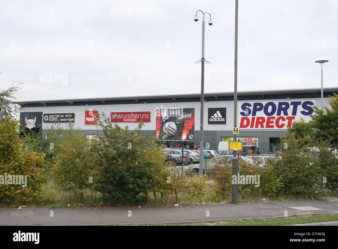 Sports Direct warehouse, store and distribution centre at Shirebrook near Mansfield, England, UK Stock Photo
