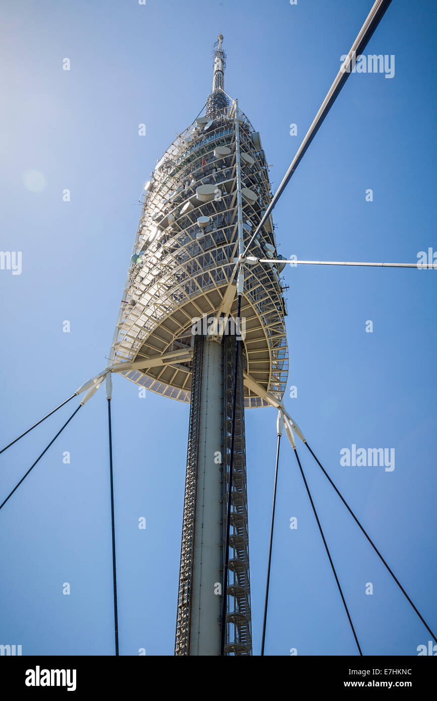 Torre de Collserola, TV tower Barcelona, Spain Stock Photo