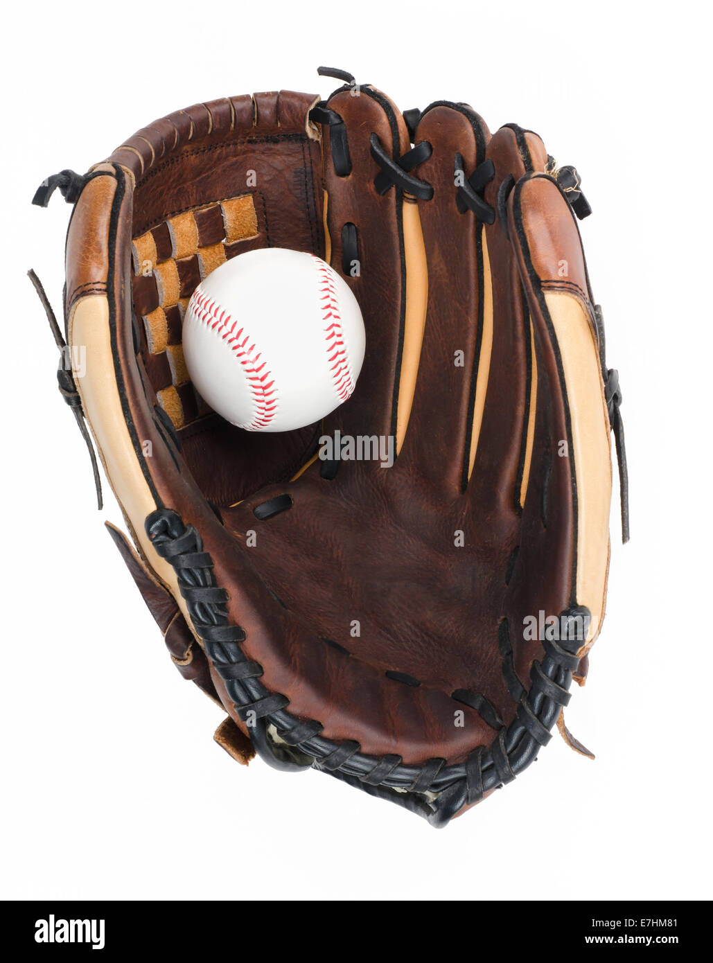 Baseball Glove and Ball. Stock Photo