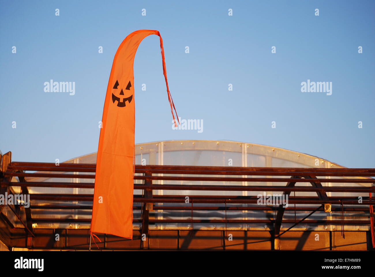 Halloween Flag for 737 Jets Arriving at Love Field Stock Photo