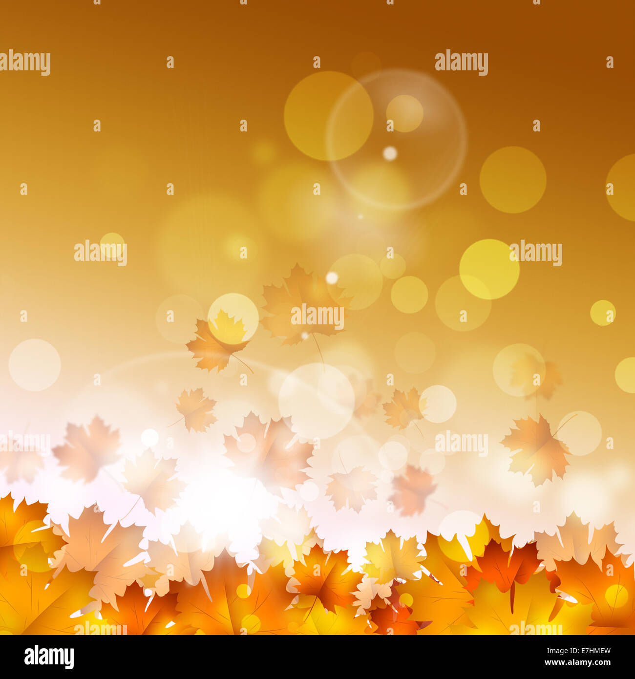 abstract golden autumn sunny background with yellow leaves Stock Photo ...