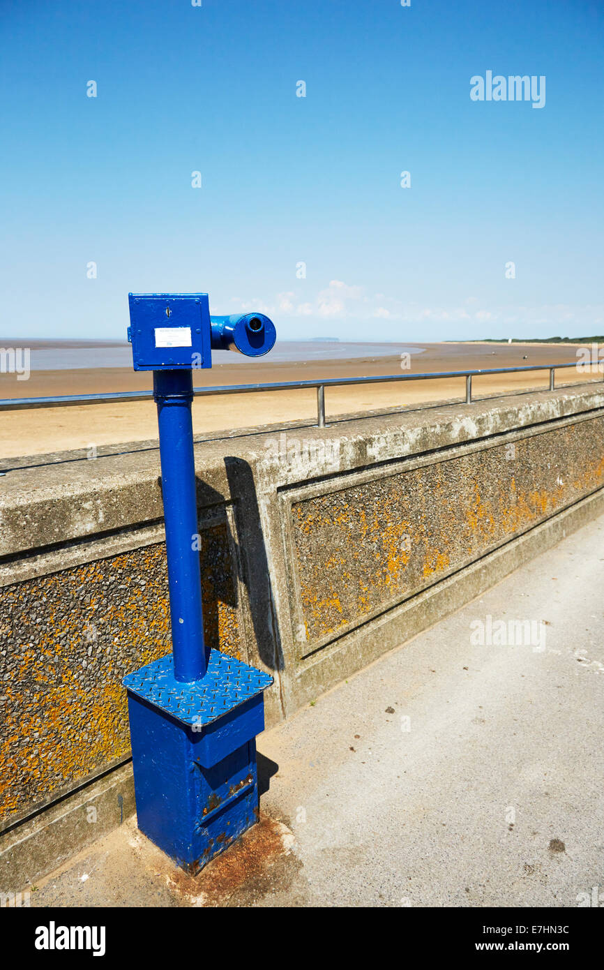 Beach telescope, Burnham On Sea, Somerset, England, UK Stock Photo