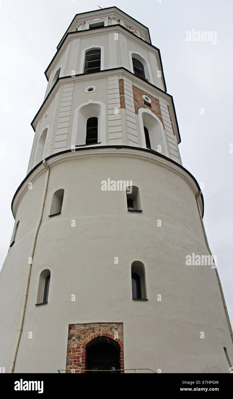 Belfry in Cathedral Square. Vilnius, Lithuania Stock Photo