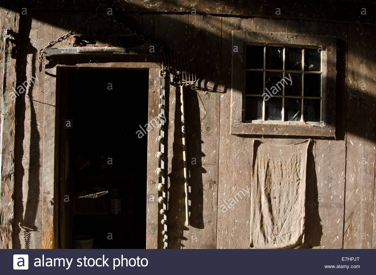 Interior Barn Door Window Tools Stock Photos Interior Barn Door