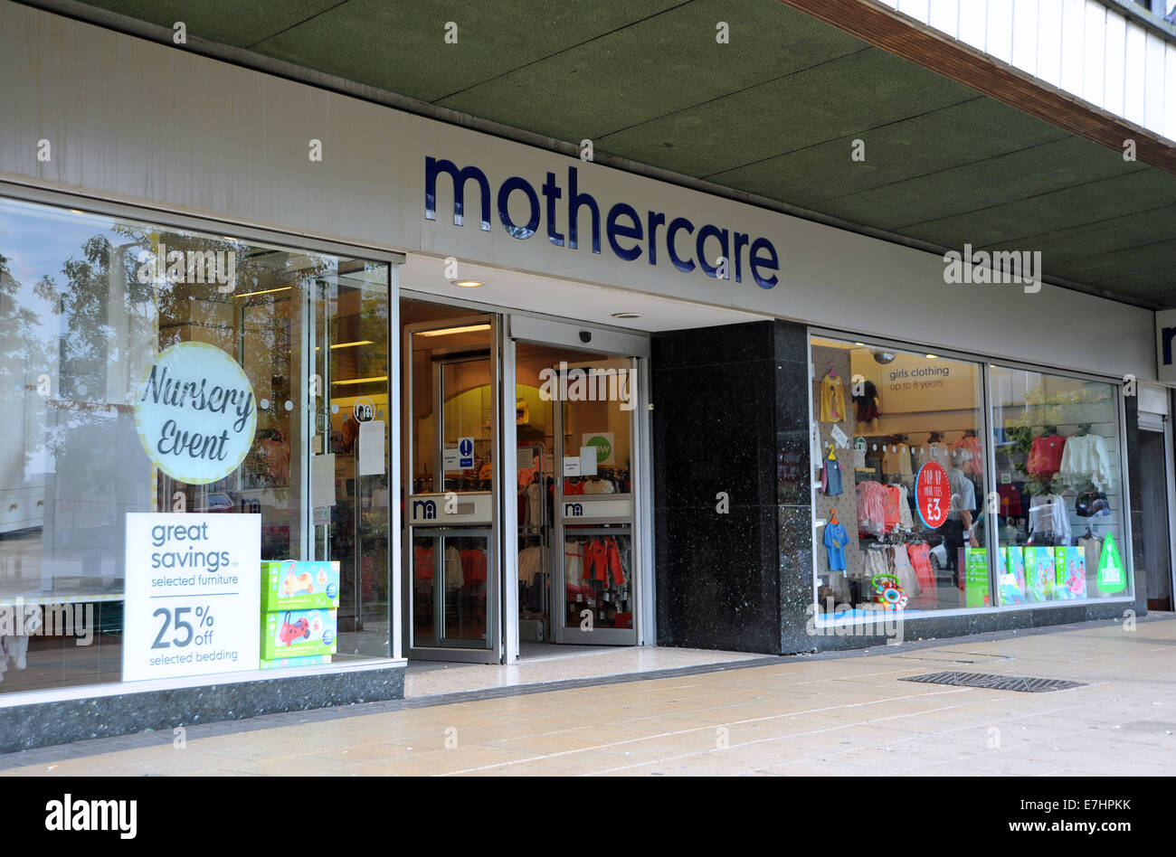 Crawley West Sussex UK - Mothercare store and shop Stock Photo