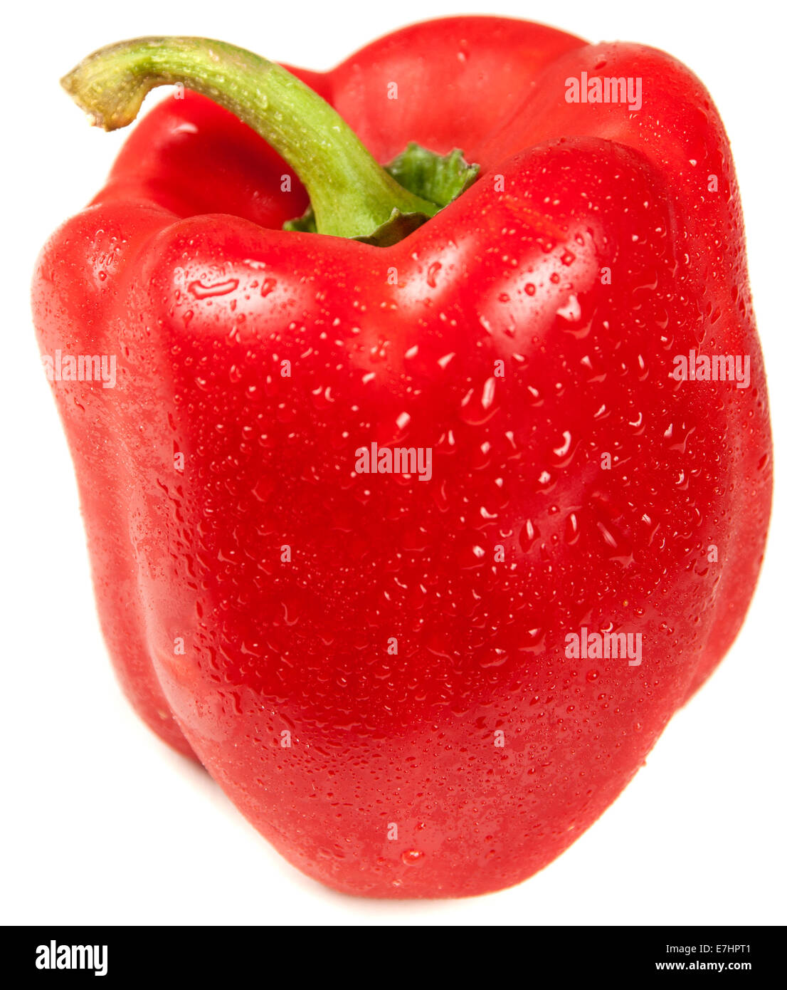 Bright red pepper isolated on white background Stock Photo
