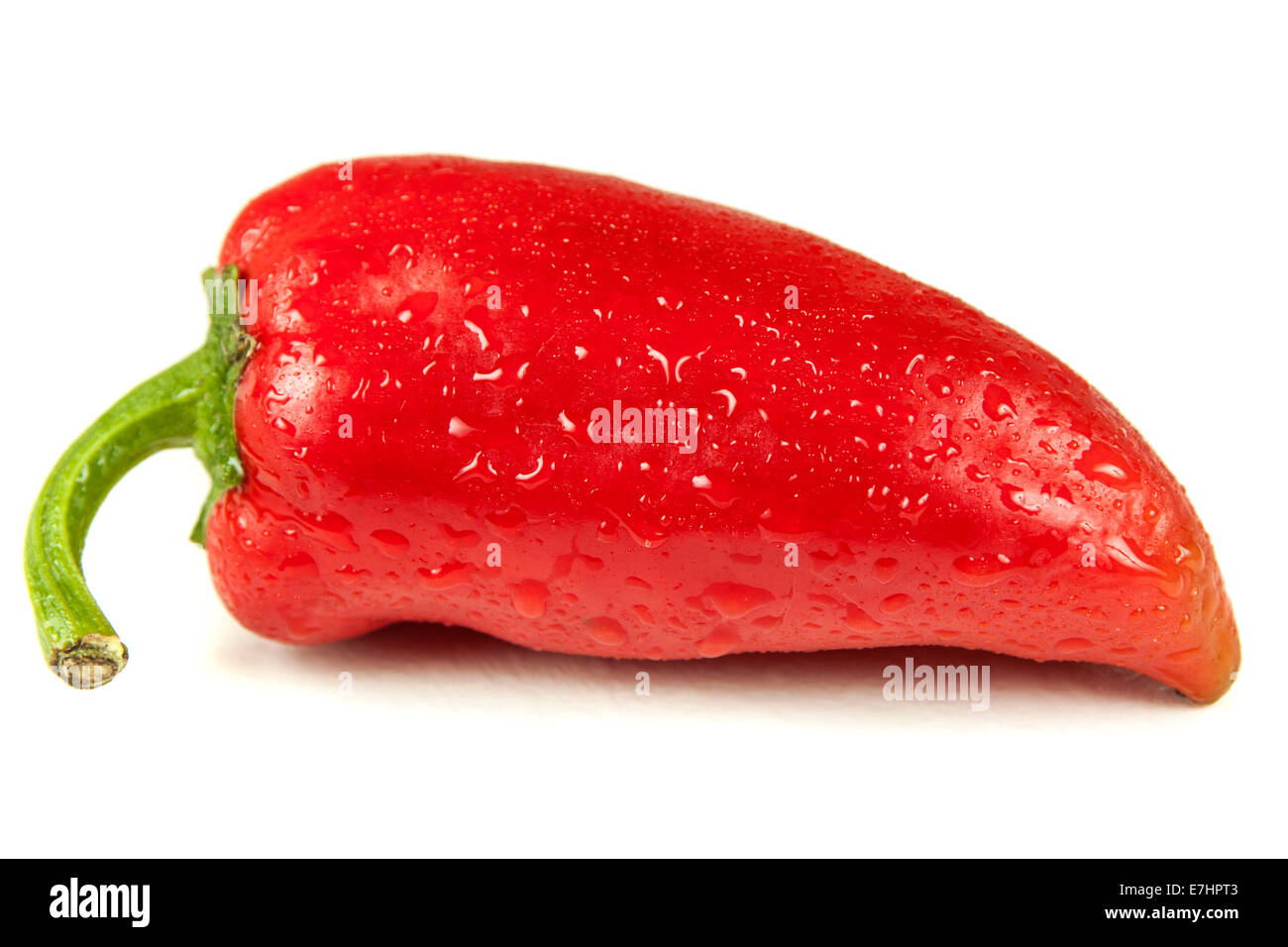 Fresh red bell pepper isolated over white background Stock Photo - Alamy