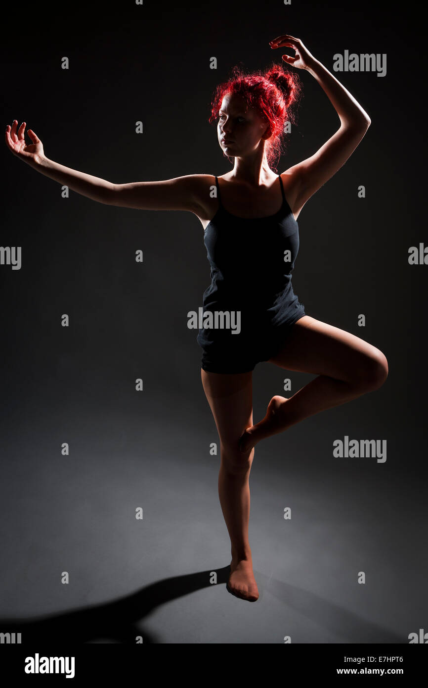 Dancer with Red Hair Stock Photo - Alamy