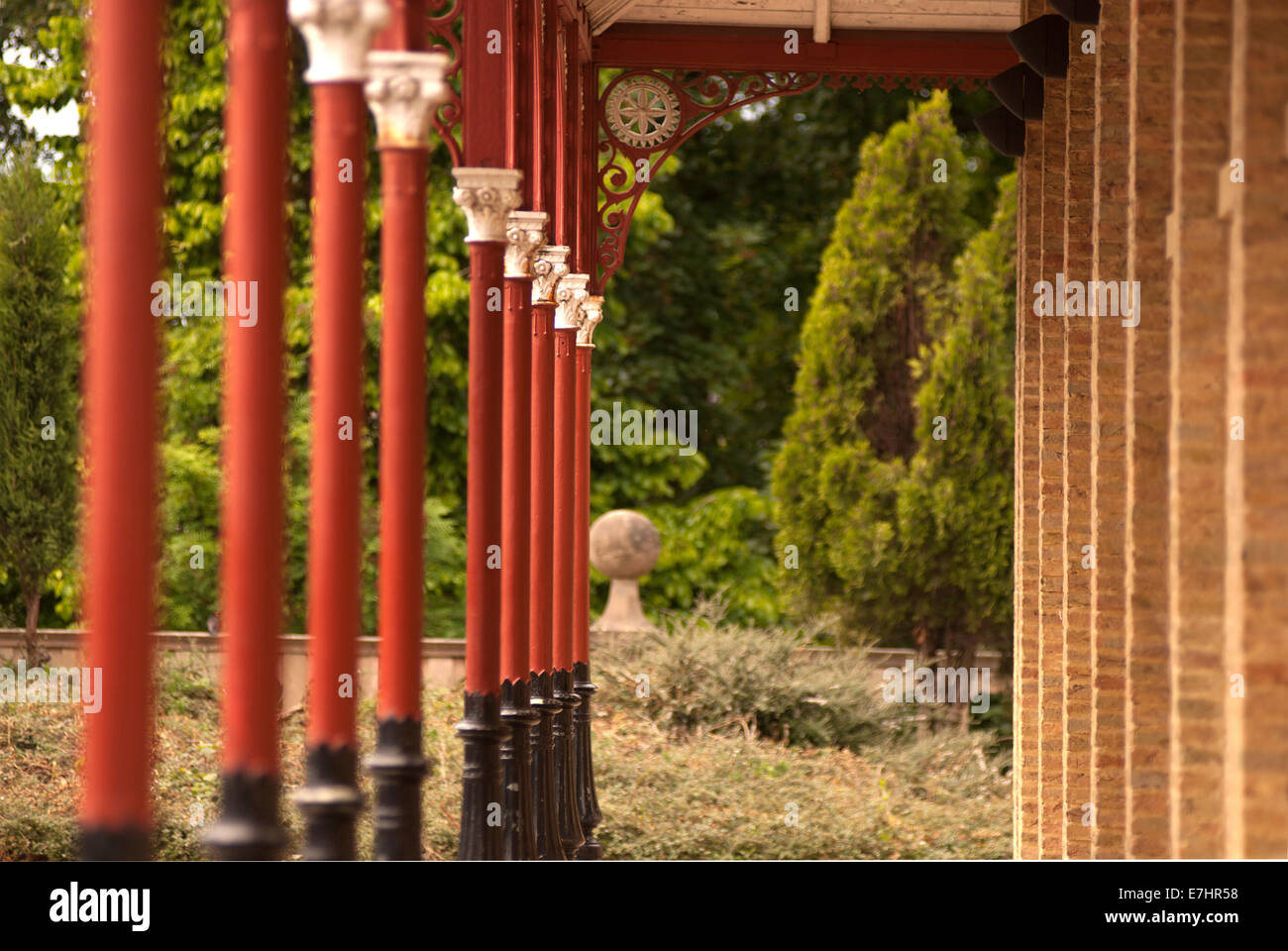 Decorative iron work, Armstrong Park, Newcastle upon Tyne Stock Photo