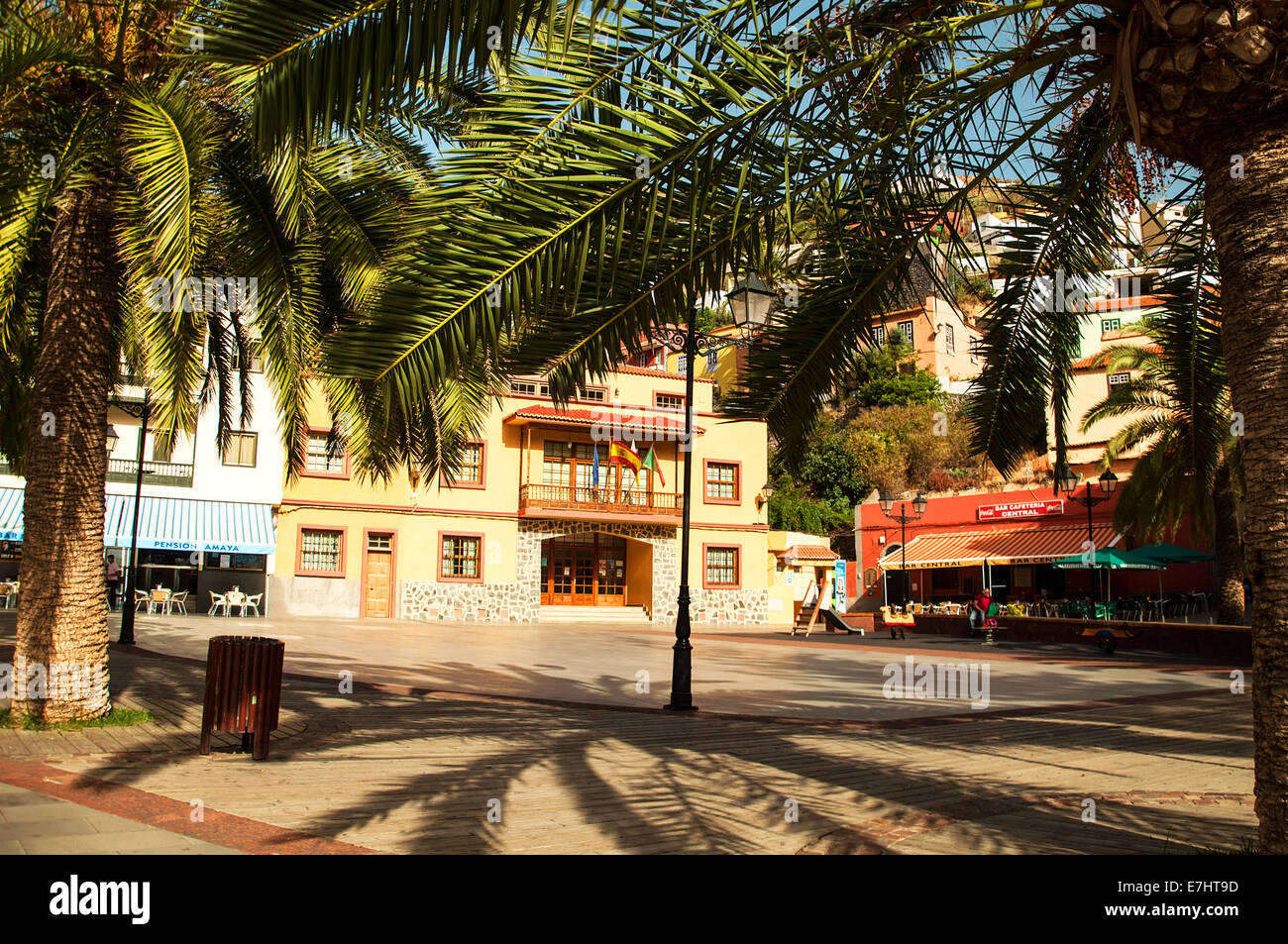 Town hall of Vallehermoso/La Gomera/Canary islands/Spain Stock Photo