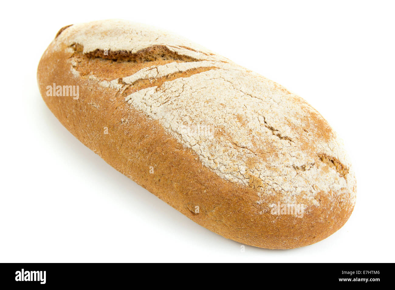 Traditional rye bread isolated on white background Stock Photo