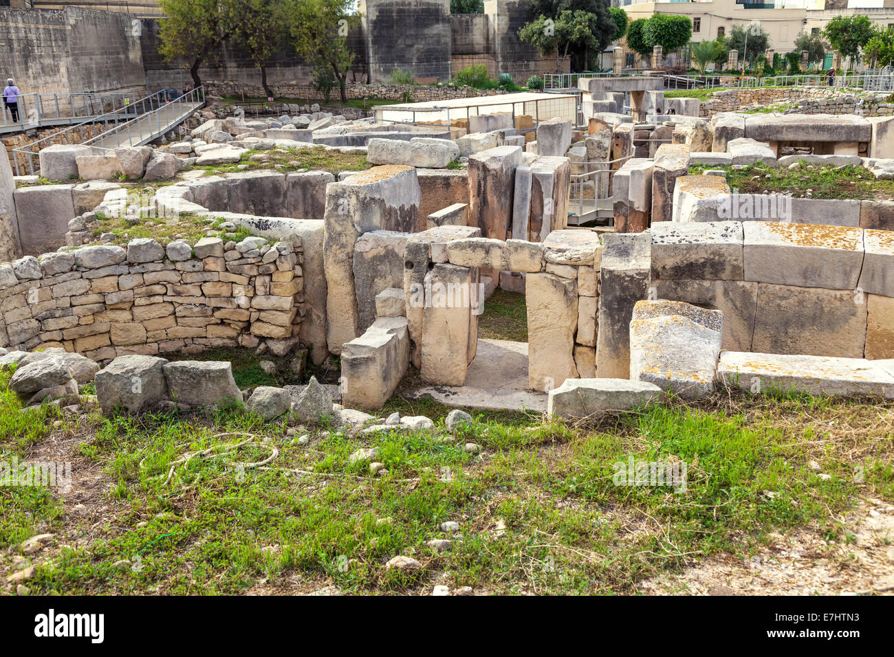 Hagar Qim, ancient Megalithic Temple of Malta, is a unesco world Stock Photo 73536655 Alamy