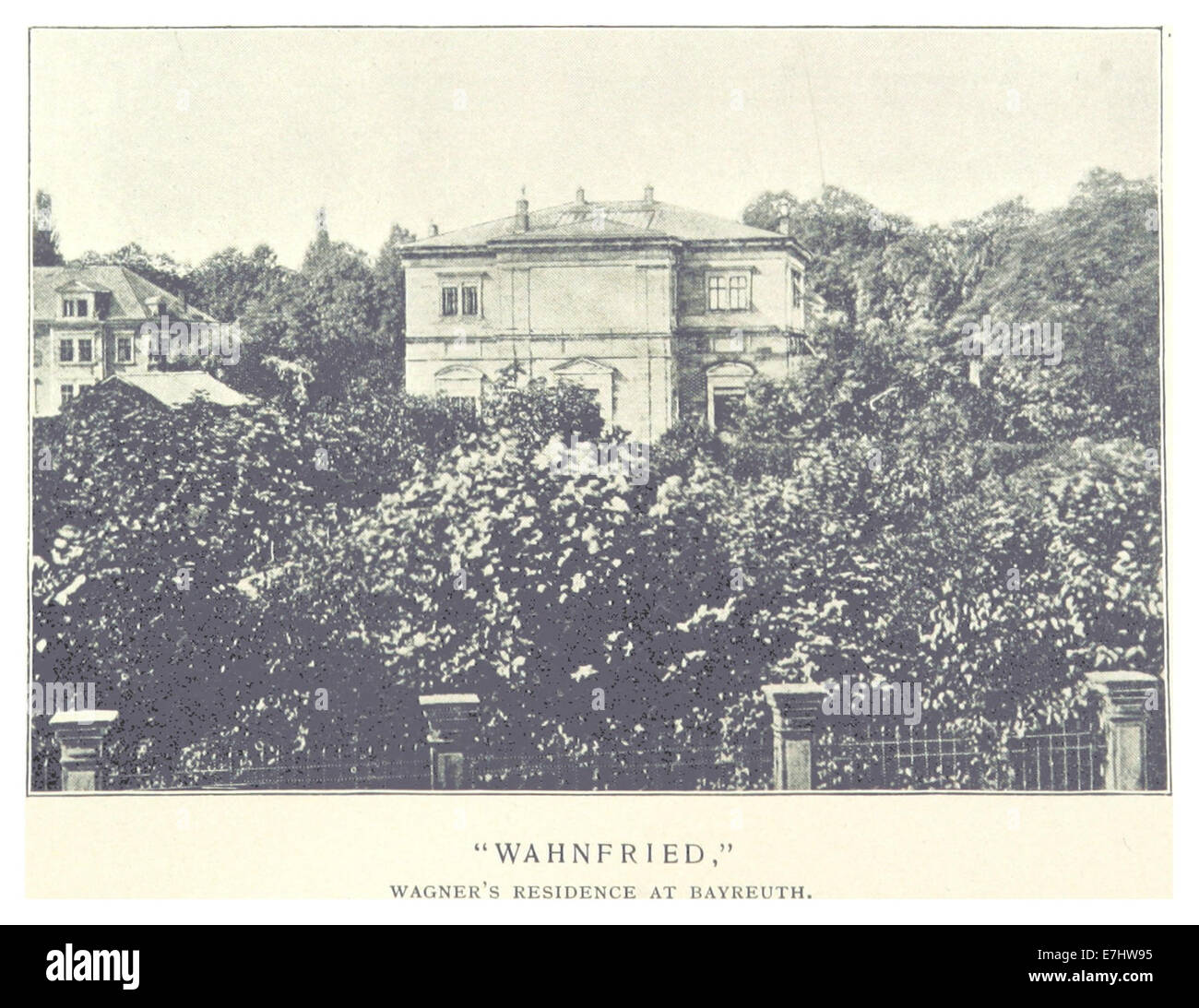 This 1891 map by Elson features Villa Wahnfried in Bayreuth, the ...