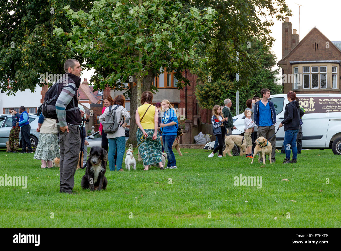 Northampton. U.K. 18th September 2014. A Northampton dog behaviorist