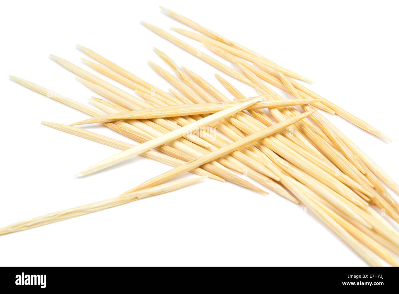Many of the toothpick on a white background Stock Photo