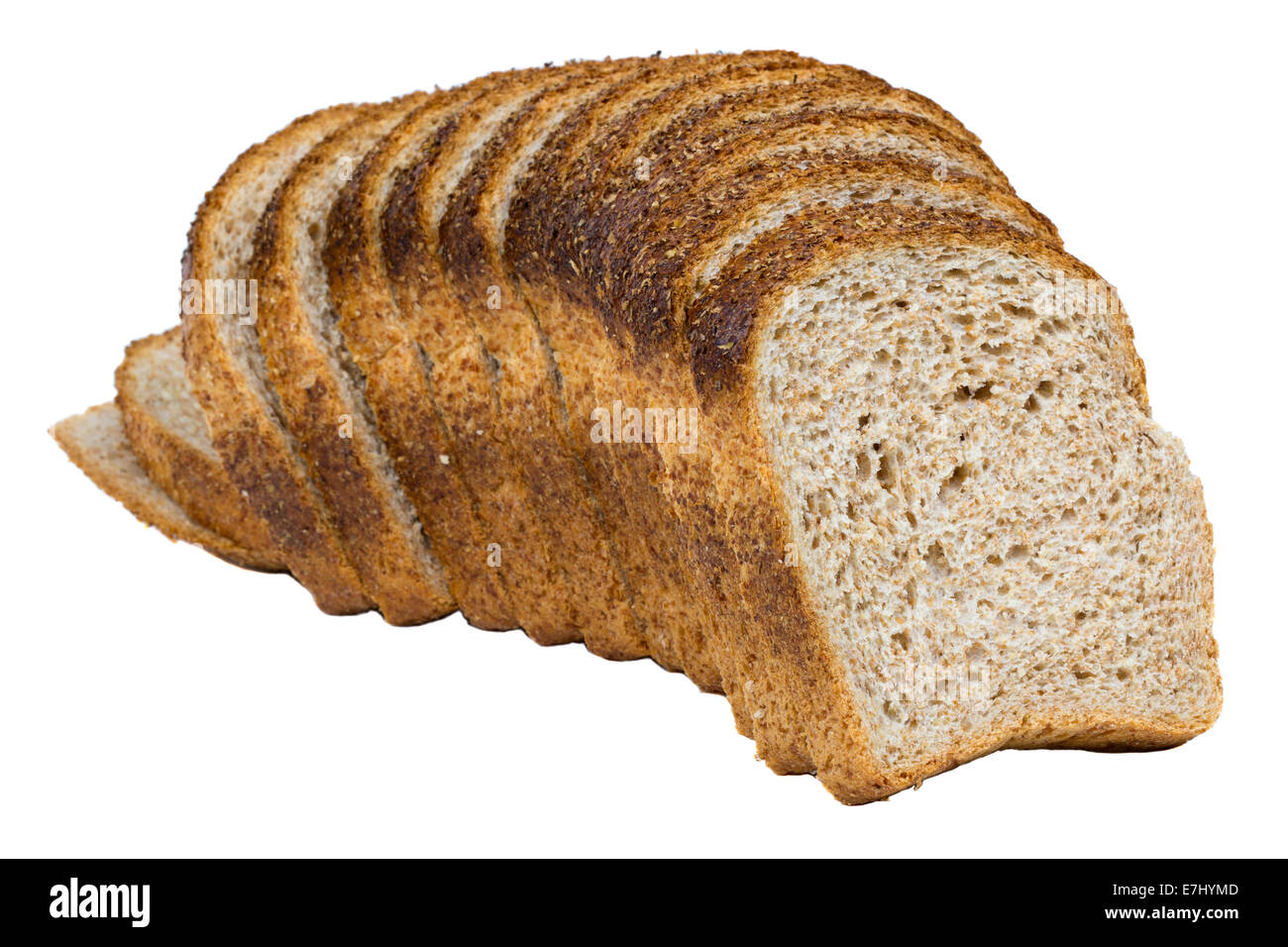 Sliced bread isolated on a white background Stock Photo